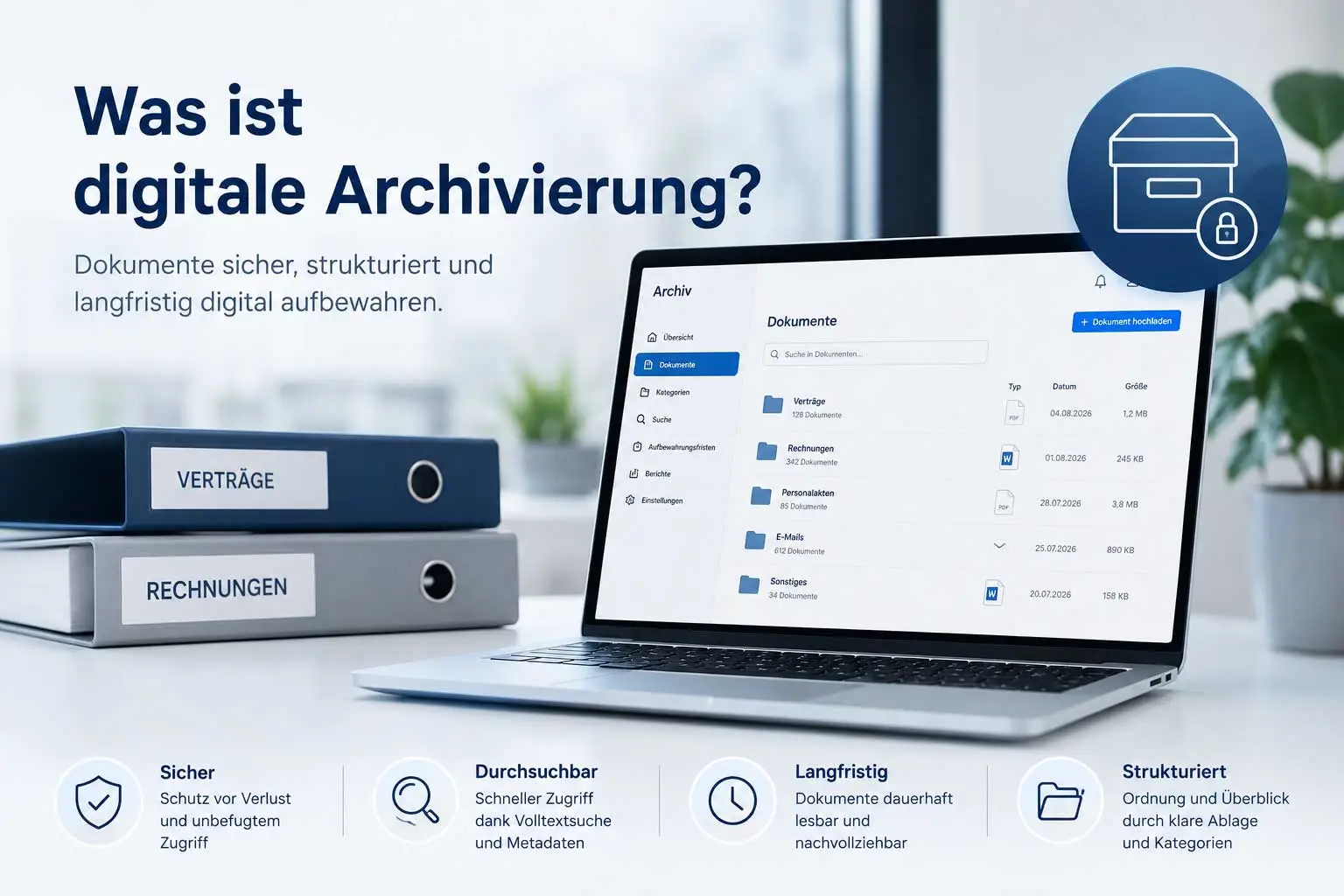 Digitale Archivierung von Dokumenten
